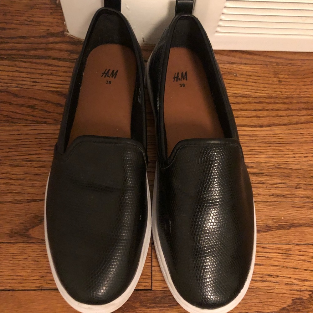 H&M Black Slip On Sneakers